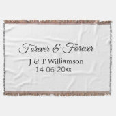 Forever & Forever fügen Sie Ehegatten Datum Liebe Decke (Vorderseite)