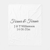 Forever & Forever fügen Sie Ehegatten Datum Liebe  Fleecedecke (Vorderseite)