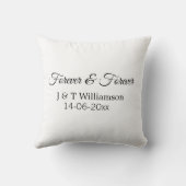 Forever & Forever fügen Sie Ehegatten Datum Liebe Kissen (Rückseite)