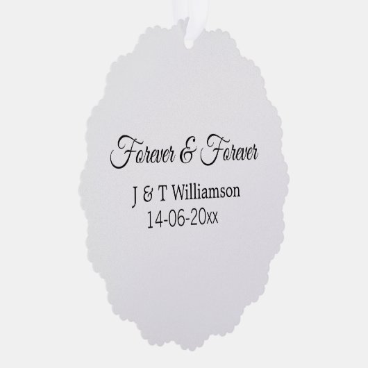 Forever & Forever fügen Sie Ehegatten Datum Liebe Ornament Karte (Rechts)