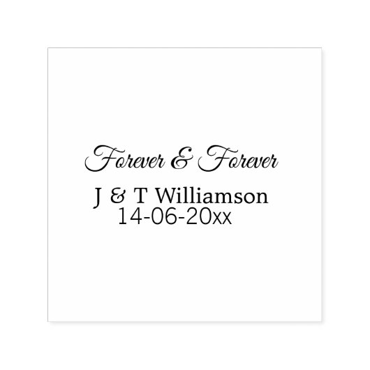 Forever & Forever fügen Sie Ehegatten Datum Liebe Permastempel (Design)