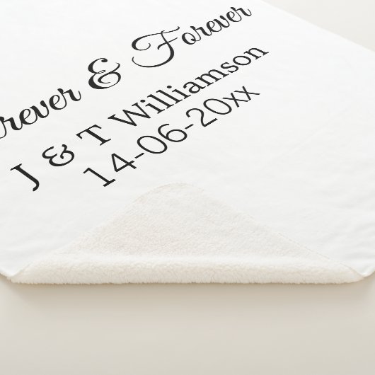 Forever & Forever fügen Sie Ehegatten Datum Liebe  Sherpadecke (3/4)