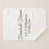 Forever & Forever fügen Sie Ehegatten Datum Liebe  Sherpadecke (Vorderseite (Horizontal))