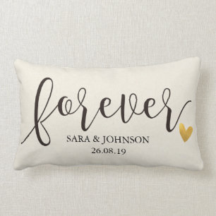 Forever,Forever Together,Personalized Wedding Gift Lendenkissen