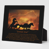 Forever Free Horse Memorial Plaque Fotoplatte (Seite)