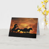 "Forever Free" Horse Sympathy Card Karte (Gelbe Blume)