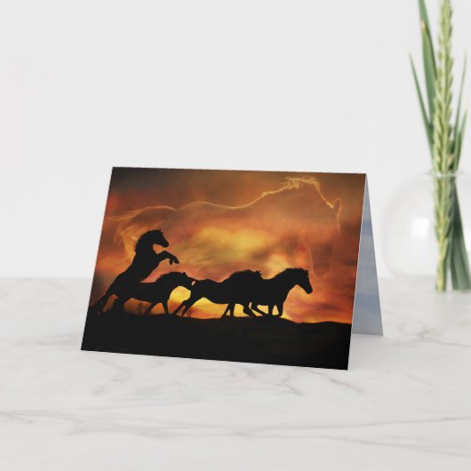 "Forever Free" Horse Sympathy Card Karte (Vorderseite)