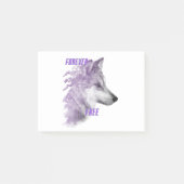 Forever Free Violet Wolf Post-it Notes Post-it Klebezettel (Vorderseite)