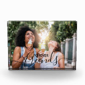 Forever Friends Black Hand Letter Overlay Custom Fotoblock (Vorderseite)