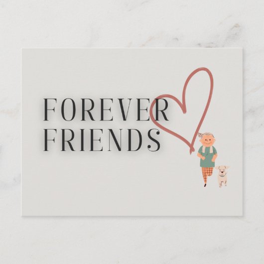 Forever Friends: Dog Postcard Postkarte (Vorderseite)