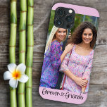 Forever Friends Foto Niedlich HerzTypografie Case-Mate iPhone Hülle<br><div class="desc">Cooles Foto iPhone Gehäuse mit Ihrem eigenen Foto. Ein wunderschönes Foto mit Texteüberlagerung, die in Handschrift "ewig Freunde" und mit einem niedlichen Liebe-Herz verknüpft ist. Die Fotovorlage ist für Sie ein Set, um Ihr Foto hinzuzufügen, das im Portrait-Format angezeigt wird. Wenn Sie Probleme mit der Platzierung haben, können Sie versuchen,...</div>