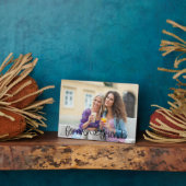 Forever Friends Liebe Herz Typografie Custom Foto Fotoplatte (Seite)