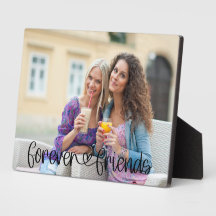 Forever Friends Liebe Herz Typografie Custom Foto