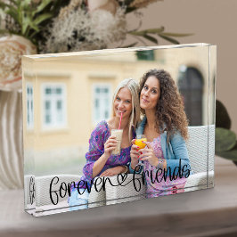 Forever Friends Niedliche Liebe Herz Typografie Cu Fotoblock