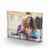 Forever Friends Niedliche Liebe Herz Typografie Cu Fotoblock (Rechts)