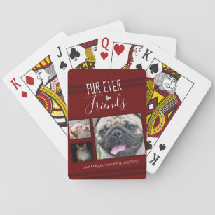 Forever Friends Pet Lovers Foto Collage Spielkarten