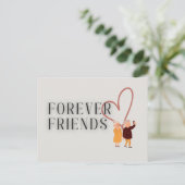 Forever Friends: Selfie Postcard Postkarte (Stehend Vorderseite)