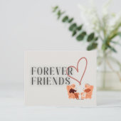 Forever Friends: Tee/Kaffee Postkarte (Stehend Vorderseite)