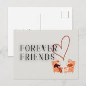 Forever Friends: Tee/Kaffee Postkarte (Vorne/Hinten)