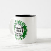 Forever Gamer, Personalisiert Name Print Zweifarbige Tasse (Vorderseite Links)