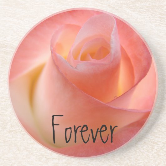 Forever Geschenke Rosa Blume Untersetzer Valentine (Vorne)
