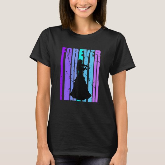 Forever Girls Violin Silhouette Orchestra Orchestr T-Shirt (Vorderseite)