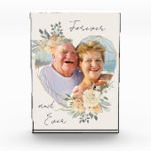 Forever Gold Frame Blumenstrauß geformt Fotoblock (Vorderseite)