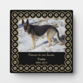 Forever Gold Frame PET Memorial Template Fotoplatte (Vorderseite)