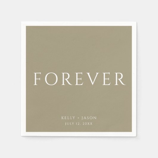 Forever Gold Wedding Serviette (Vorderseite)