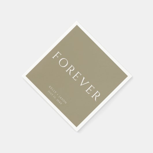 Forever Gold Wedding Serviette (Ecke)