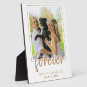 Forever Golden Script Wedding Keepake Foto Fotoplatte (Seite)