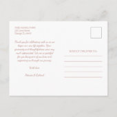 Forever Grateful Elegante Foto Hochzeit Vielen Dan Postkarte (Rückseite)