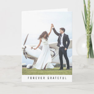Forever Grateful Simple 2 Foto Wedding Vielen Dank Karte