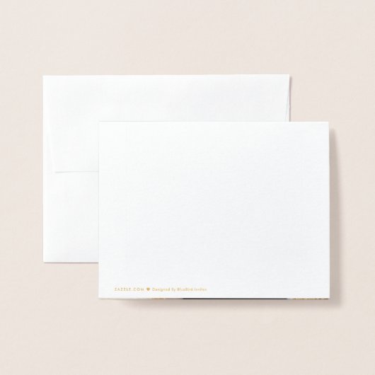 Forever Grateful stylish Wedding Danke Foto Folienkarte (Rückseite mit Umschlag)