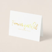 Forever Grateful stylish Wedding Danke Foto Folienkarte (Vorderseite)