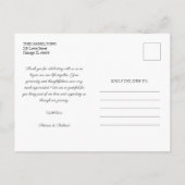Forever Grateful stylish Wedding Danke Foto Postkarte (Rückseite)