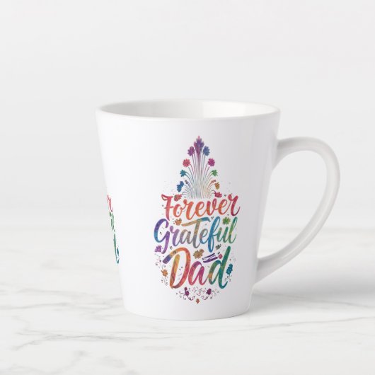 Forever Grateful, Vater" Kleine Tasse - 12 oz (Rechts)