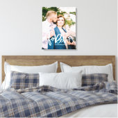 Forever Hand Letted | Hochzeitsstift Leinwanddruck (Insitu (Schlafzimmer))