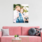 Forever Hand Letted | Hochzeitsstift Leinwanddruck (Insitu (Wohnzimmer))
