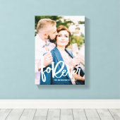Forever Hand Letted | Hochzeitsstift Leinwanddruck (Insitu (Holzboden))