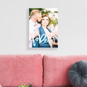 Forever Hand Letted | Hochzeitsstift Leinwanddruck (Insitu (Wohnzimmer))