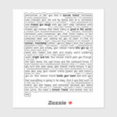 Forever has no end aufkleber (Blatt)