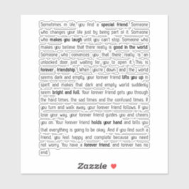 Forever has no end aufkleber