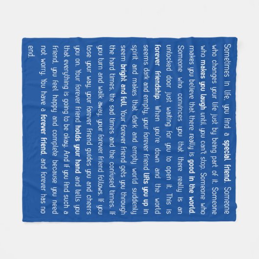 Forever has no end fleecedecke (Vorderseite (Horizontal))