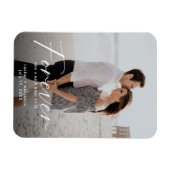 Forever hat ein schönes Ring Foto Verlobung Modern Magnet (Horizontal)