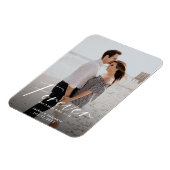 Forever hat ein schönes Ring Foto Verlobung Modern Magnet (Linke Seite)