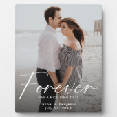 Forever hat eine schöne Ring-Foto-Verlobung Modern Fotoplatte (Vorderseite)