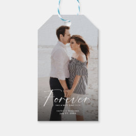 Forever hat eine schöne Ring-Foto-Verlobung Modern Geschenkanhänger