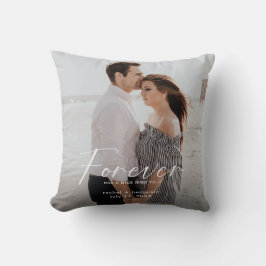 Forever hat eine schöne Ring-Foto-Verlobung Modern Kissen