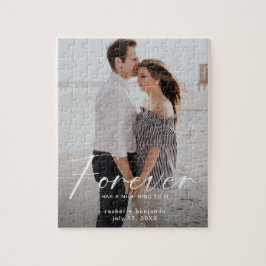 Forever hat eine schöne Ring-Foto-Verlobung Modern Puzzle